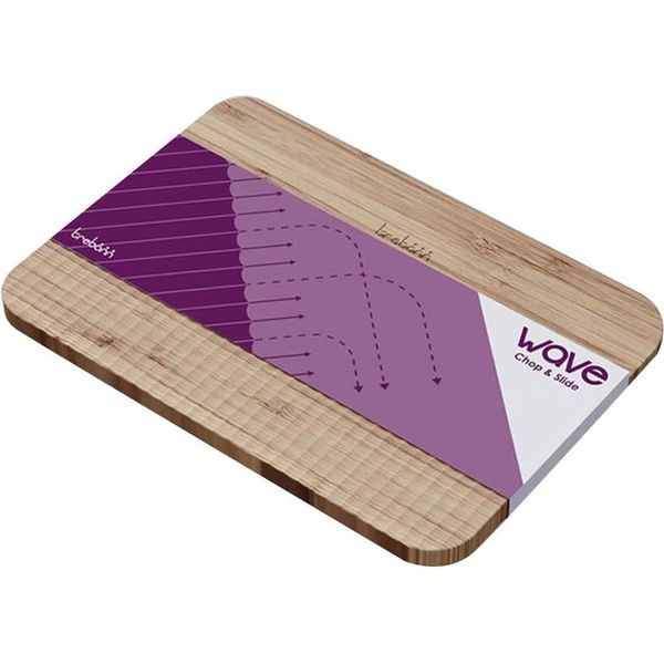 Trebonn Wave Chop & Slide Tagliere Medio In Bambù Con Schema Di Taglio Guida-image