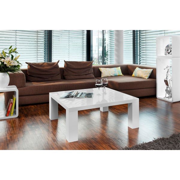 Couchtisch Salesfever "- Im Puristischen Stil", Weiß (Weiß, Weiß), B:90Cm H:40Cm T:90Cm, Tische, Couchtisch, Stilvoll Hochglanz: Rechteckig Oder Quadratisch-image