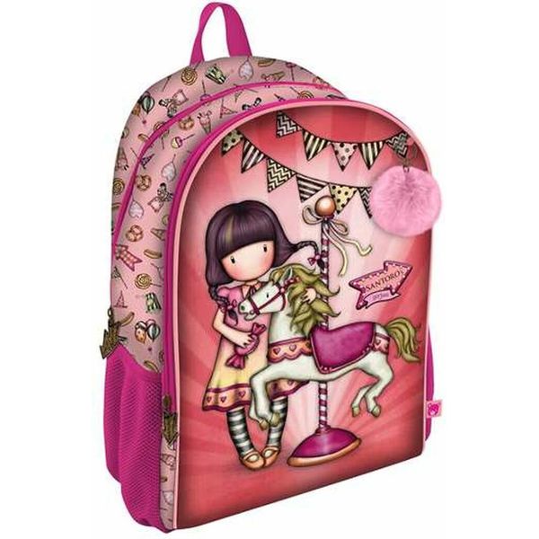 Zaino Scuola Gorjuss Carousel Color Salmone (31,5 X 40 X 22,5 Cm)-image