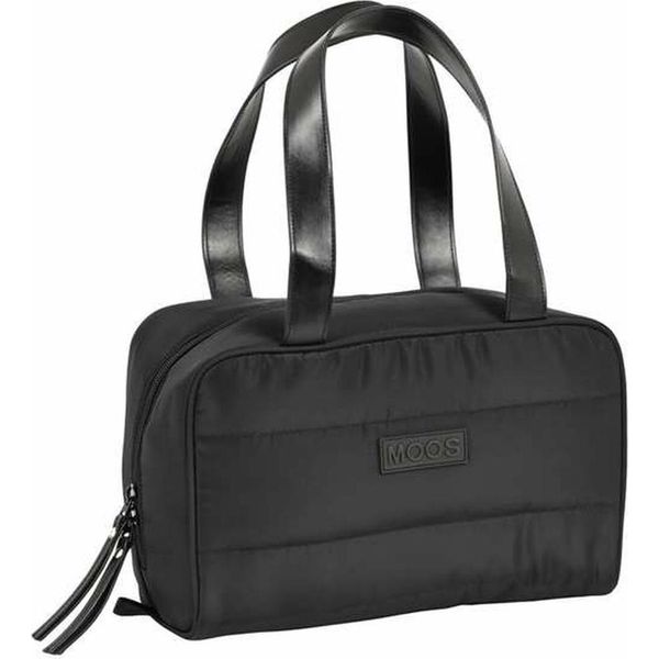 Borsa Da Toilette Per La Scuola Moss Negro Imbottitura Nera (31 X 14 X 19 Cm)-image