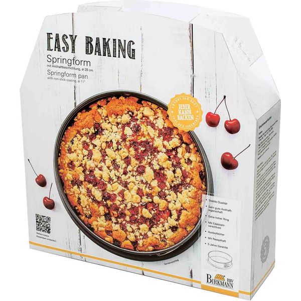 Birkmann Easy Baking Springform Mit Einem Boden, Spring Form, Kuchenform, Servierboden, Anithaft, 28 Cm, 881037-image