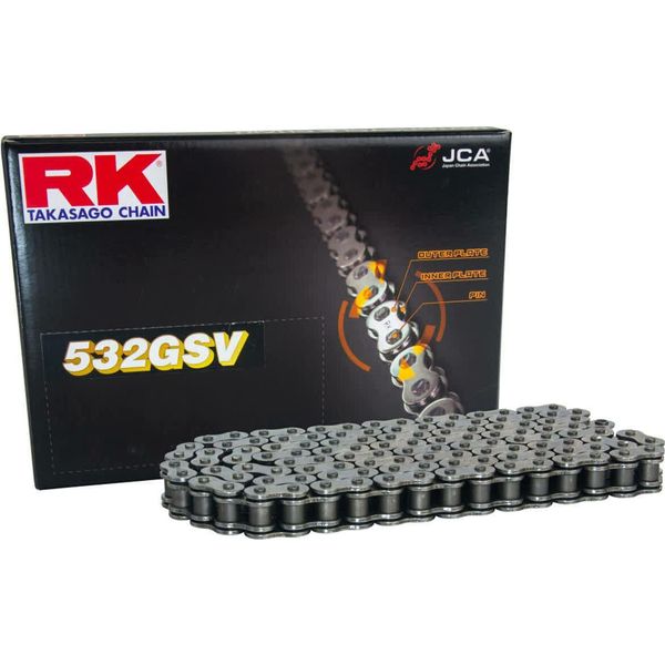 Catena Rk Xw-Ring Gsv Aperta 110 Maglie 532 Grigia Chiusura Rivetto-image