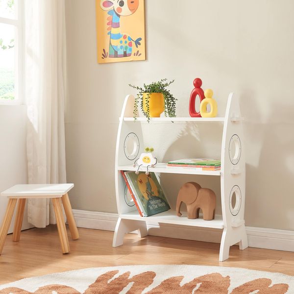 Scaffale Per Bambini 'TåRnby' Per Bambini 70 X 55 X 25 Cm A Forma Di Razzo Bianco-image