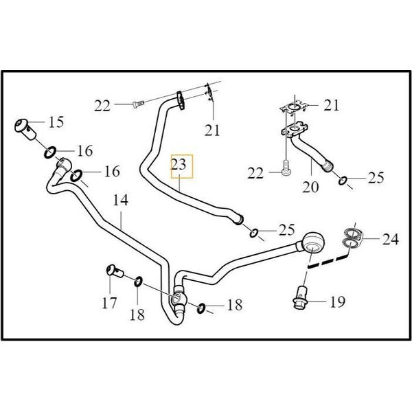 Volvo XC40 V60 XC60 Ii Scarico Olio Turbina Oe 31368510-image