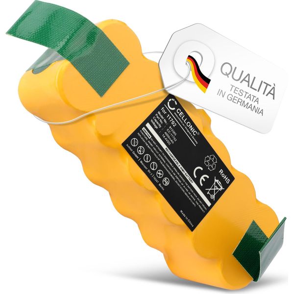Cellonic, Batteria Per Aspirapolvere Compatibile Con Irobot Roomba 960, 620, 900, 600, Scooba 651 (14.4V, 4000Mah)-image