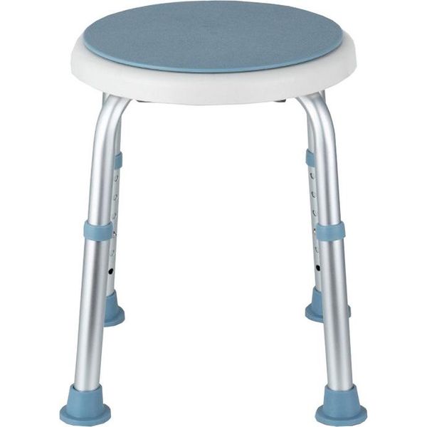 Fiqops Sgabello Da Doccia Fino A 136 Kg 360° Girevole Sgabello Da Bagno Sedia Da Doccia, Antiscivolo Regolabile In Altezza Ausilio Doccia Sedile Da Bagno-image