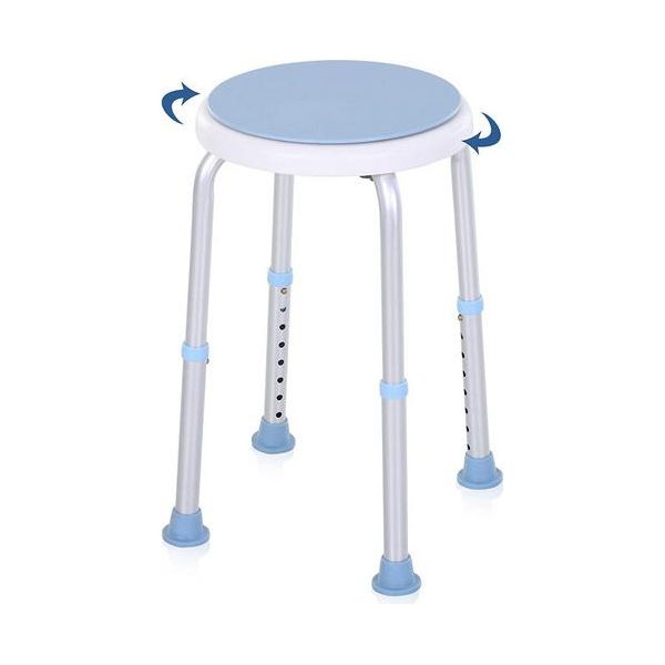 Sgabello Da Doccia Jopassy Sgabello Da Bagno Sedia Da Doccia Regolabile In Altezza Fino A 136 Kg Sedile Da Bagno Rotante A 360 Gradi-image