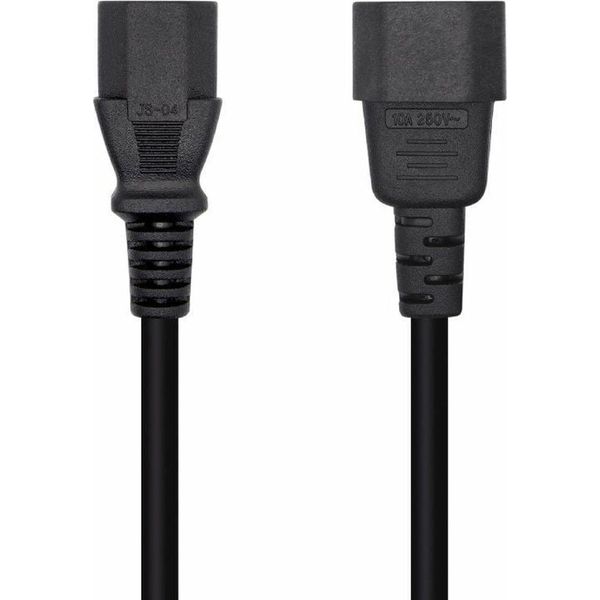 Cavo Di Alimentazione Aisens A132-0532/ Iec C13 Femmina - Iec C14 Maschio/ 10 M/ Nero-image
