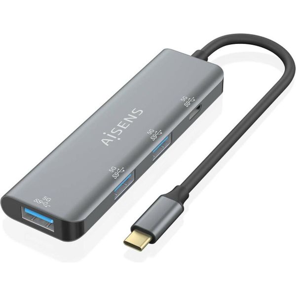 Hub Usb Tipo-C Aisens A109-0762/ 3Xusb/ 1Xusb Tipo-C/ Grigio-image