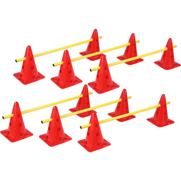 Set Di 6 Ostacoli Per La Velocità E L'agilità, Set Di Ostacoli Regolabili In Altezza Per L'allenamento, Per Il Salto E La Coordinazione Per Gli Sport Multipli-image