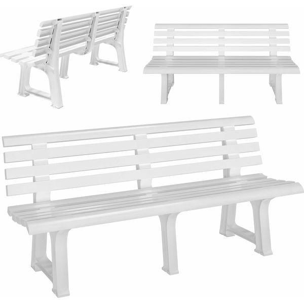 Casaria Panchina Da Giardino Orchidea Resistente Carico Max 240Kg 145X49X74Cm 3 Posti Panca Da Esterno Mobili Outdoor-image