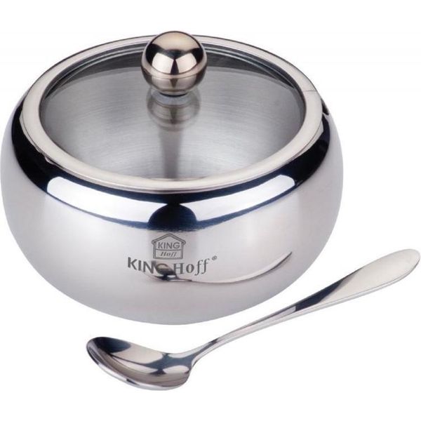 Kinghoff Zuccheriera In Acciaio Con Cucchiaino Satinato 8476-image