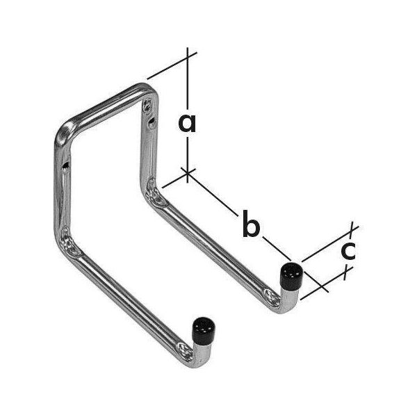 Staffa Per Garage, Doppio Gancio 120X160X50Mm-image