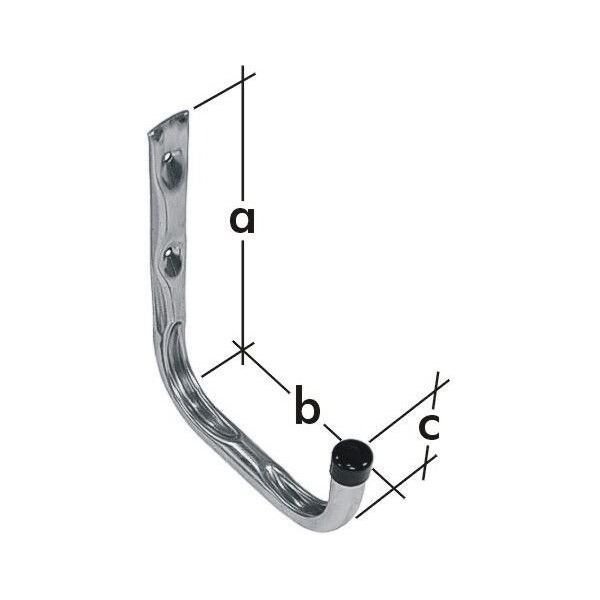 Staffa Per Garage, Gancio A U 140X120X55 Mm-image