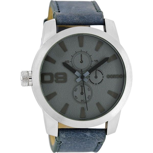 Oozoo Orologio Da Polso In Pelle Blu Orologi Da Uomo Analogici Al Quarzo UOC6101A-image
