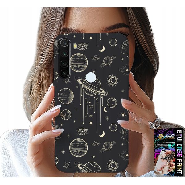 Pouzdro Pro Xiaomi Note 8T - Cosmo Pianeti Stelle Luna + Vetro-image
