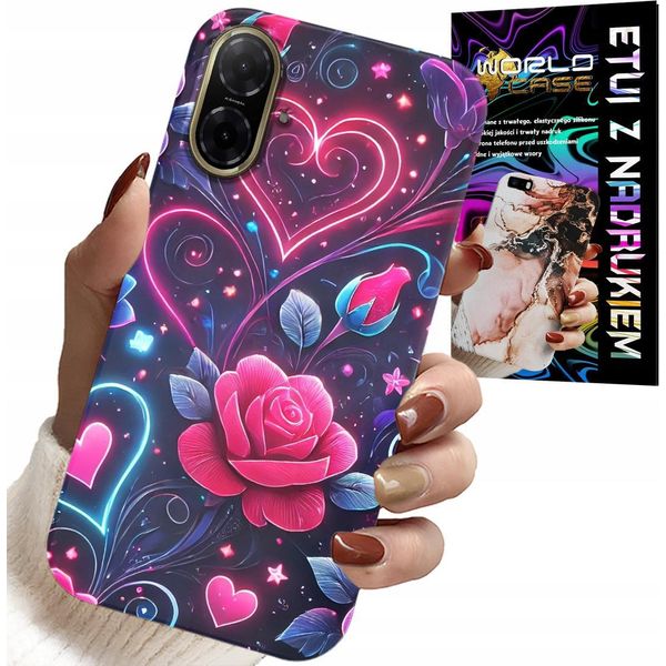 Custodia Per Samsung Galaxy A07 4G - Cuore, Rosa, Custodia Per Adolescenti + Vetro-image