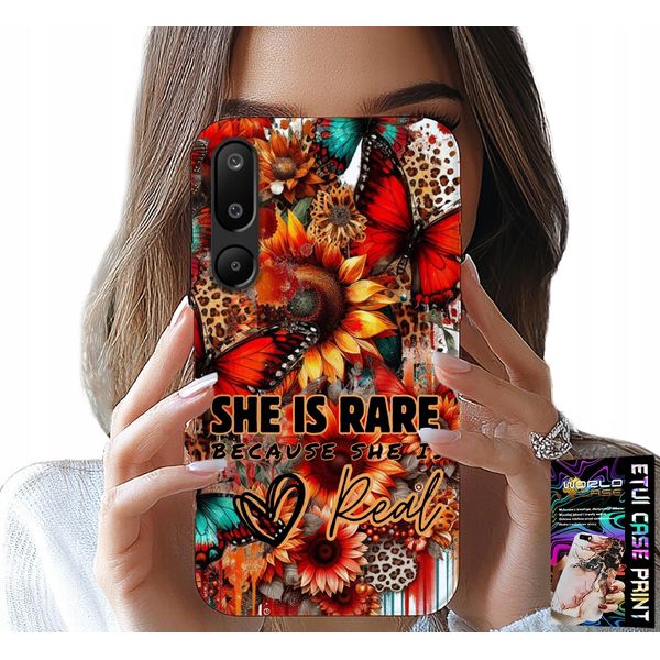 Custodia Per Samsung Galaxy M16 5G - Lei è Rara, Girasoli, Fiori, Farfalle-image