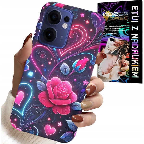 Custodia Per Oppo Find X5 Lite - Cuore, Rosa, Custodia Per Adolescenti + Vetro-image