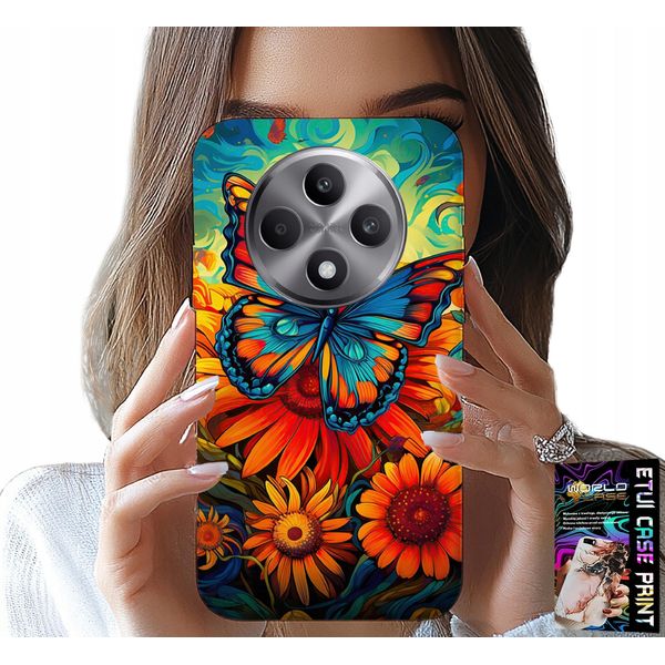 Custodia Per Oppo Reno12 F / 12Fs 5G - Farfalle Fiori Rose Case-image
