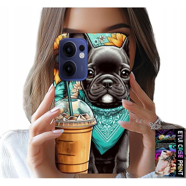 Custodia Per Oppo Find X5 Lite - Bulldog Coffi Love, Girasoli, Custodia Psi-image