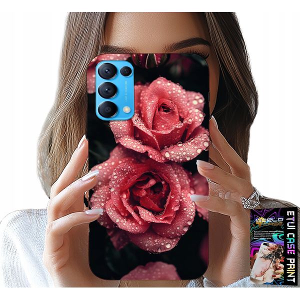 Custodia Per Oppo Find X3 Lite - Bellissime Rose Rosa, Disegni Floreali, Custodia-image