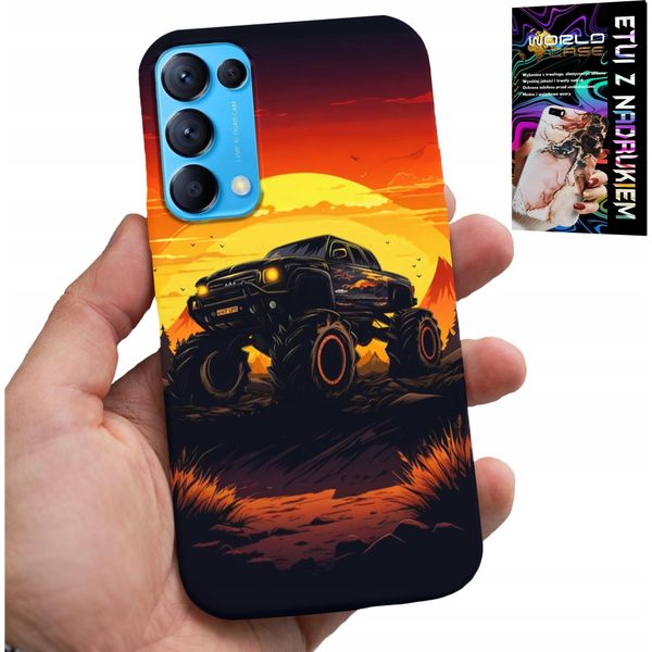 Custodia Per Oppo Reno5 4G 5G - Monstertruck, Camion, Motivi + Vetro-image
