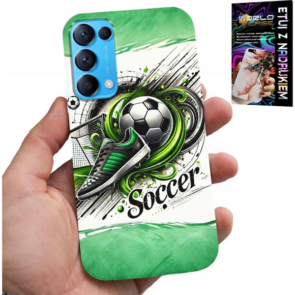 Custodia Per Oppo Reno5 4G 5G - Calcio, Custodia Per Calcio + Vetro-image