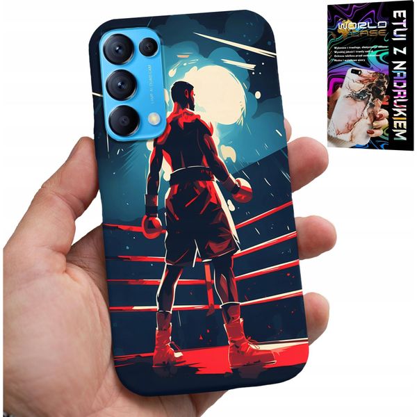 Custodia Per Oppo Find X3 Lite - Boxing Combat Sports Boxing Patterns + Vetro-image