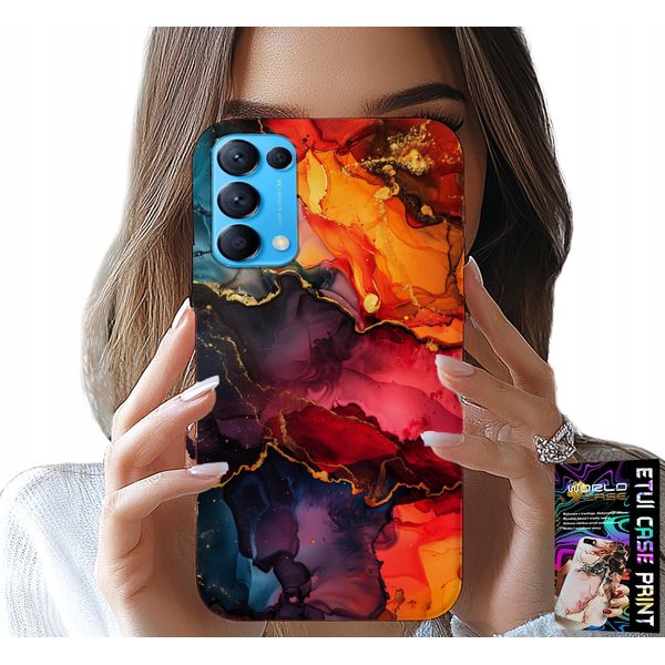 Custodia Per Oppo Reno5 4G 5G - Motivi Di Pietra, Custodia + Vetro-image
