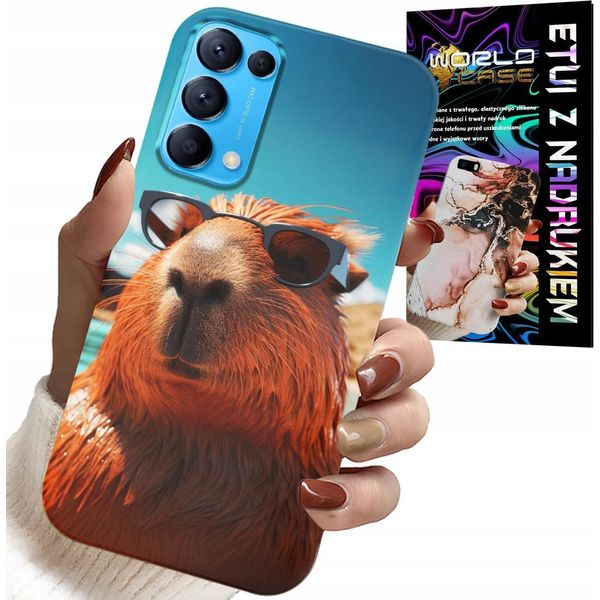 Custodia Per Oppo Find X3 Lite - Sweet Capibara, Custodia Capibara + Vetro-image