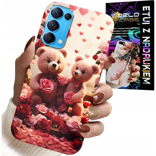 Custodia Per Oppo Reno5 4G 5G - Orsacchiotti, Ti Amo, Cuori Molti Designs Case-image