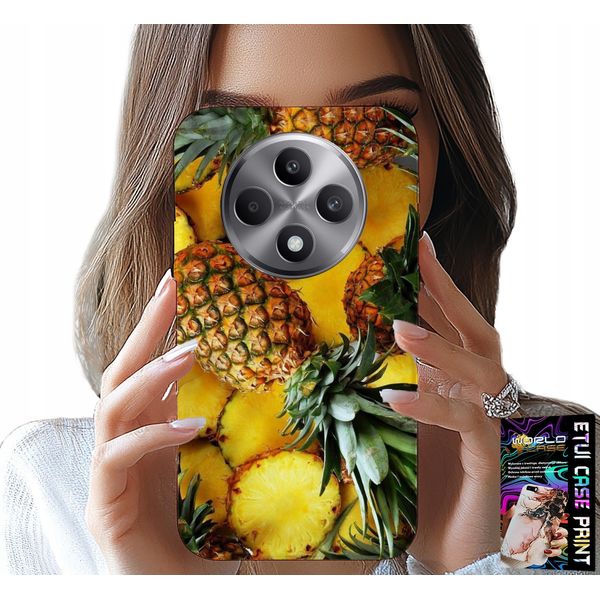 Custodia Per Oppo Reno12 F / 12Fs 5G - Custodia Ananas + Vetro-image