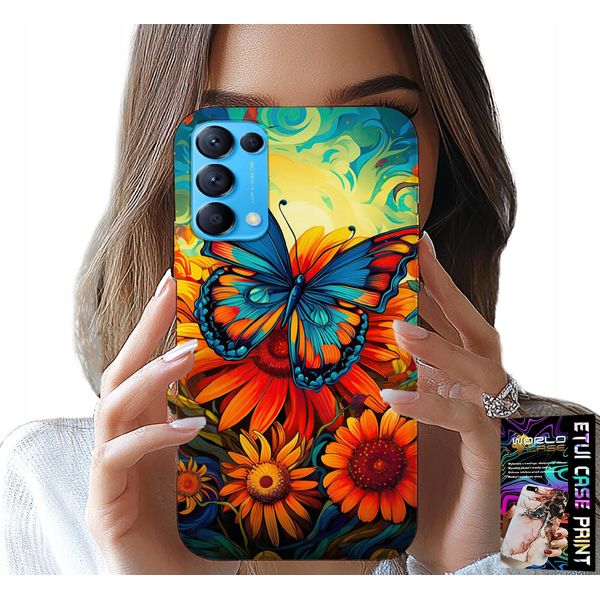 Custodia Per Oppo Reno5 4G 5G - Farfalle Fiori Rose Custodia-image