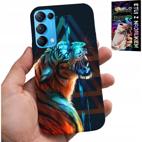 Custodia Per Oppo Reno5 4G 5G - Custodia Da Uomo Tiger Designs, Custodia-image