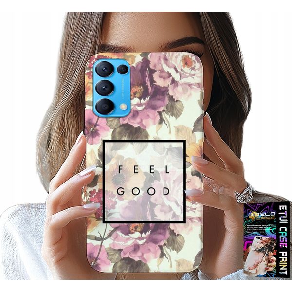 Custodia Per Oppo Reno5 4G 5G - Modello Floreale, Donna Alla Moda + Vetro-image