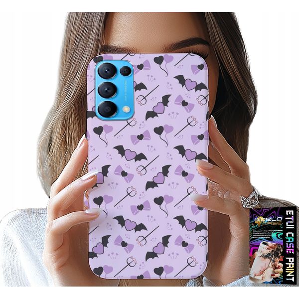 Custodia Per Oppo Reno5 4G 5G - Modelli Alla Moda Forchette Cuori Cartone Cocard-image