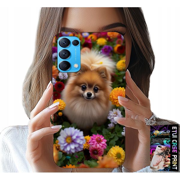 Custodia Per Oppo Reno5 4G 5G - Cane Carino, Custodia Pomerania + Vetro-image