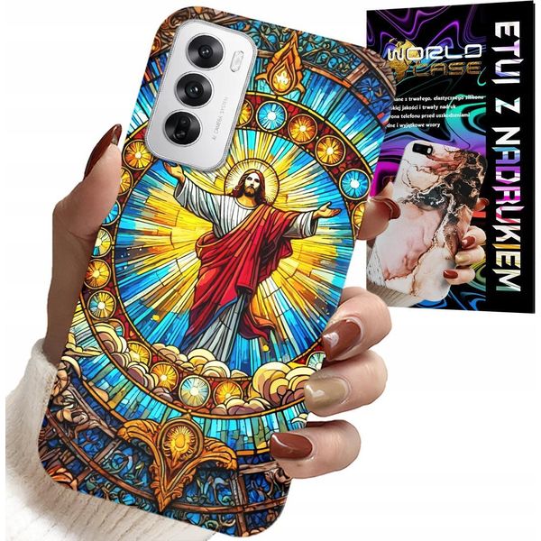 Custodia Per Oppo Reno12 5G - Gesù, Cristianesimo, Religione + Foglio Di Alluminio-image