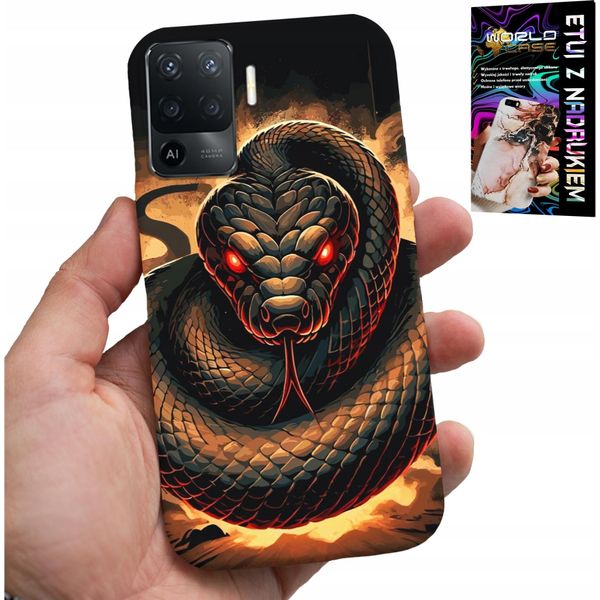 Custodia Per Oppo F19 Pro - Serpente, Cobra Serpenti A Sonagli Custodia + Foil-image