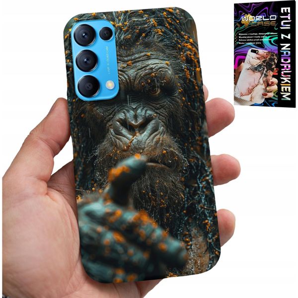 Custodia Per Oppo Find X3 Lite - Scimmia, Scimmia, Gorilla, Animali + Vetro-image