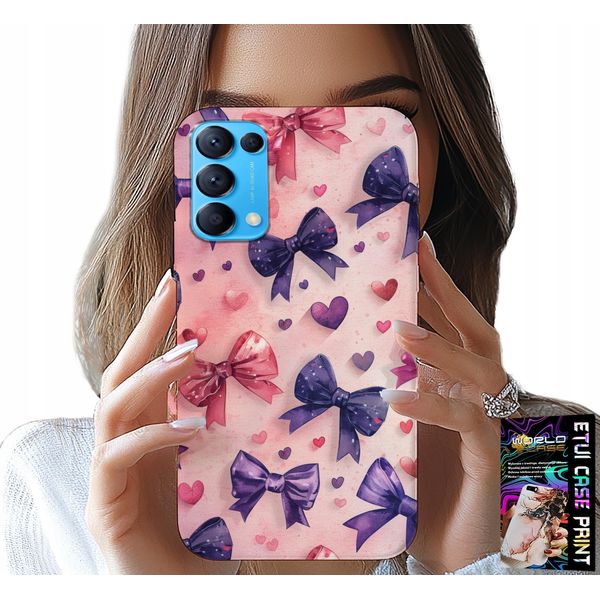 Custodia Per Oppo Reno5 4G 5G - Motivi A Nastro Colorati + Vetro-image