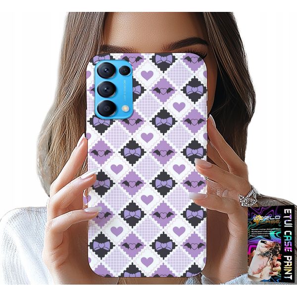 Custodia Per Oppo Reno5 4G 5G - Cuori Alla Moda Cocard + Vetro-image