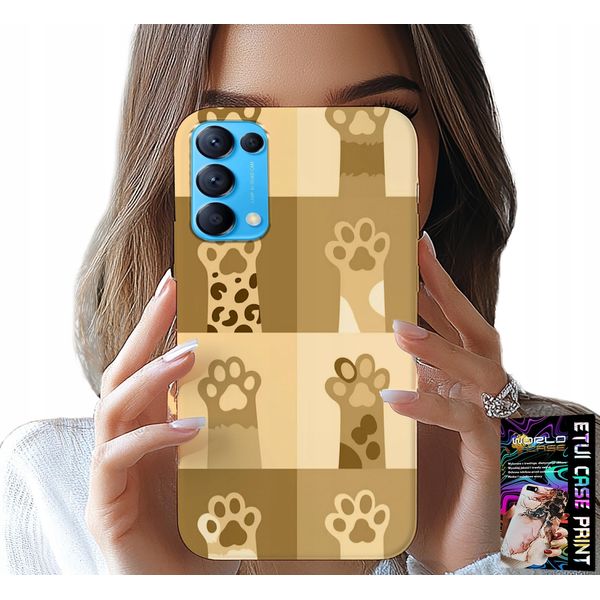Custodia Per Oppo Reno5 4G 5G - Gatto D'amore, Disegni Con Gatti, Zampe Di Gatto-image
