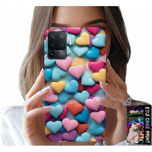 Custodia Per Oppo F19 Pro - Cuori Colorati Personalizzabili-image