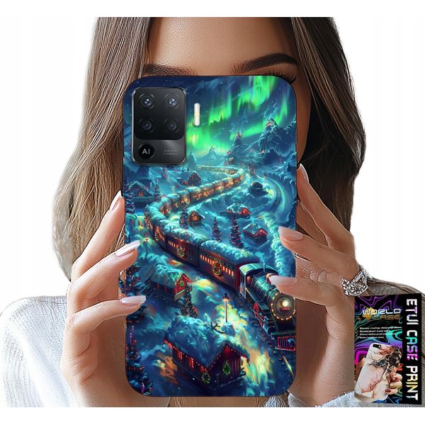 Custodia Per Oppo F19 Pro - Treno, Motivi Christmas Express + Vetro-image