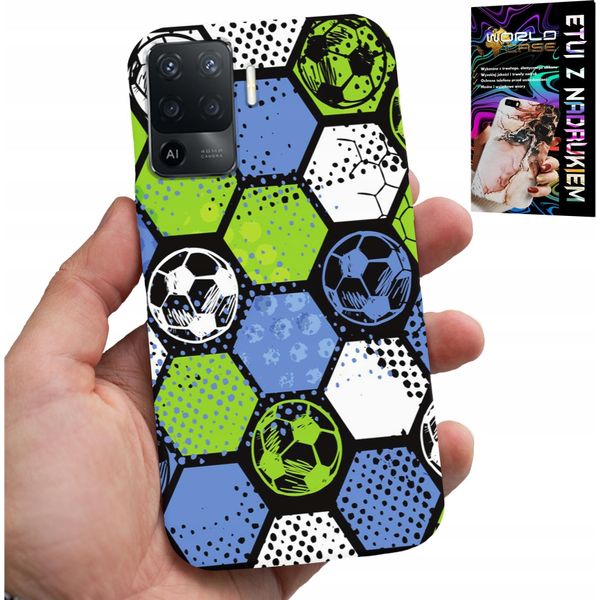 Custodia Per Oppo F19 Pro - Custodia Per Il Calcio Con Motivi A Sfondo Calcistico-image