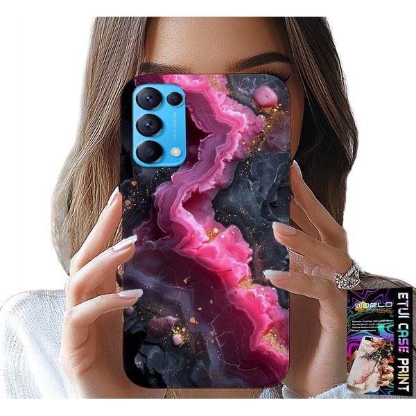 Custodia Per Oppo Find X3 Lite - Retro In Marmo Rosa, Motivi Alla Moda-image