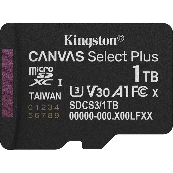 Kingston Technology 1TB Micsdxc Canvas Select Plus Gen3 150R A1 (Adattatore Sd Non Incluso)-image