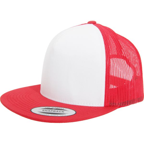 Yupoong Flexfit Unisex Baseball Cap Trucker (2 Pezzi/Confezione) RW6736 (Taglia Unica) (Rosso/Bianco)-image